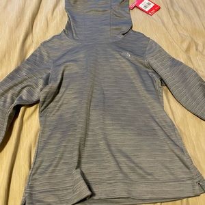 North Face.  Size L.   Gray funnel neck.